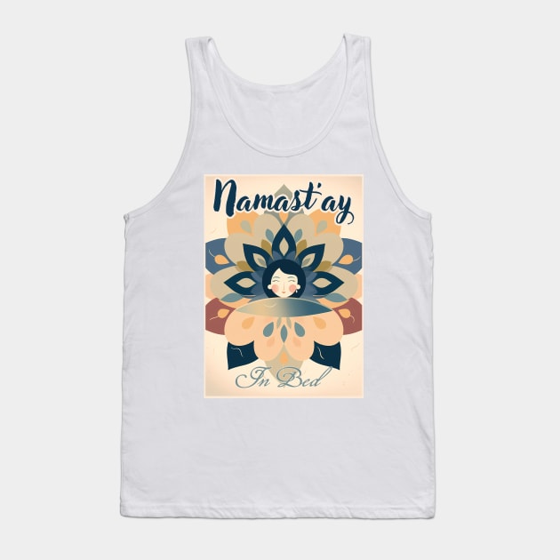 Namast'ay in bed - Mandala Tank Top by Czajnikolandia